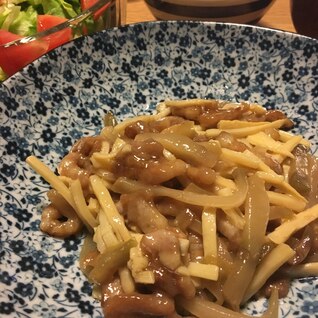 ザーサイと豚肉タケノコの炒め物